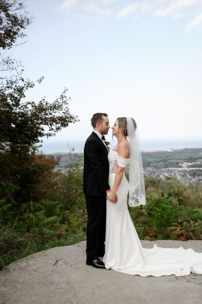 Couple celebrating at Blue Mountain wedding venue