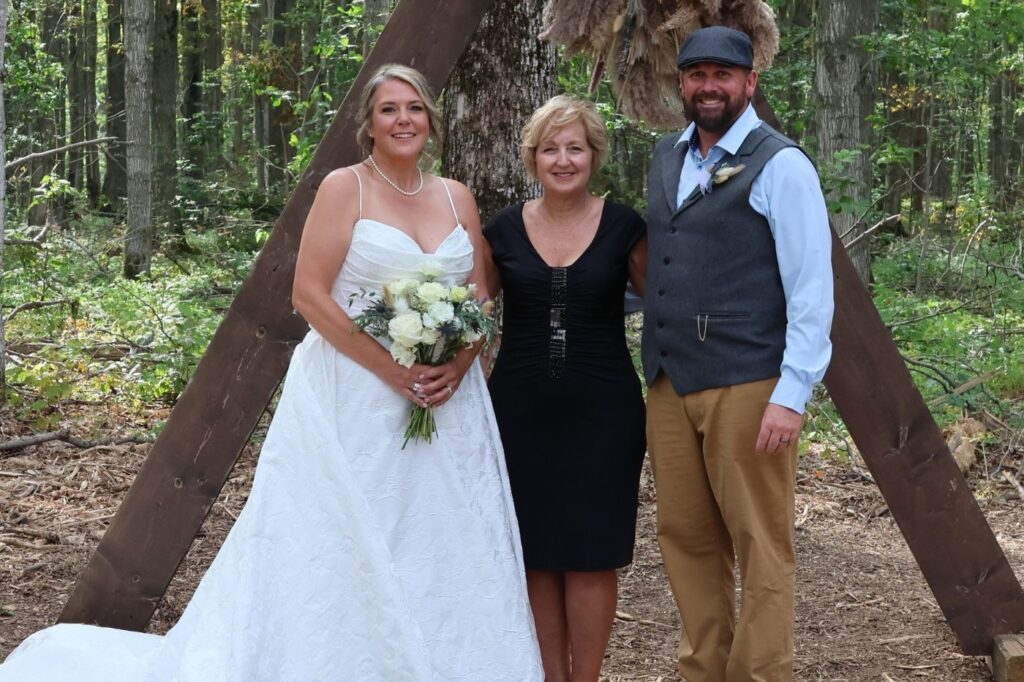 Wedding ceremony officiated by Sandra Marko in Collingwood