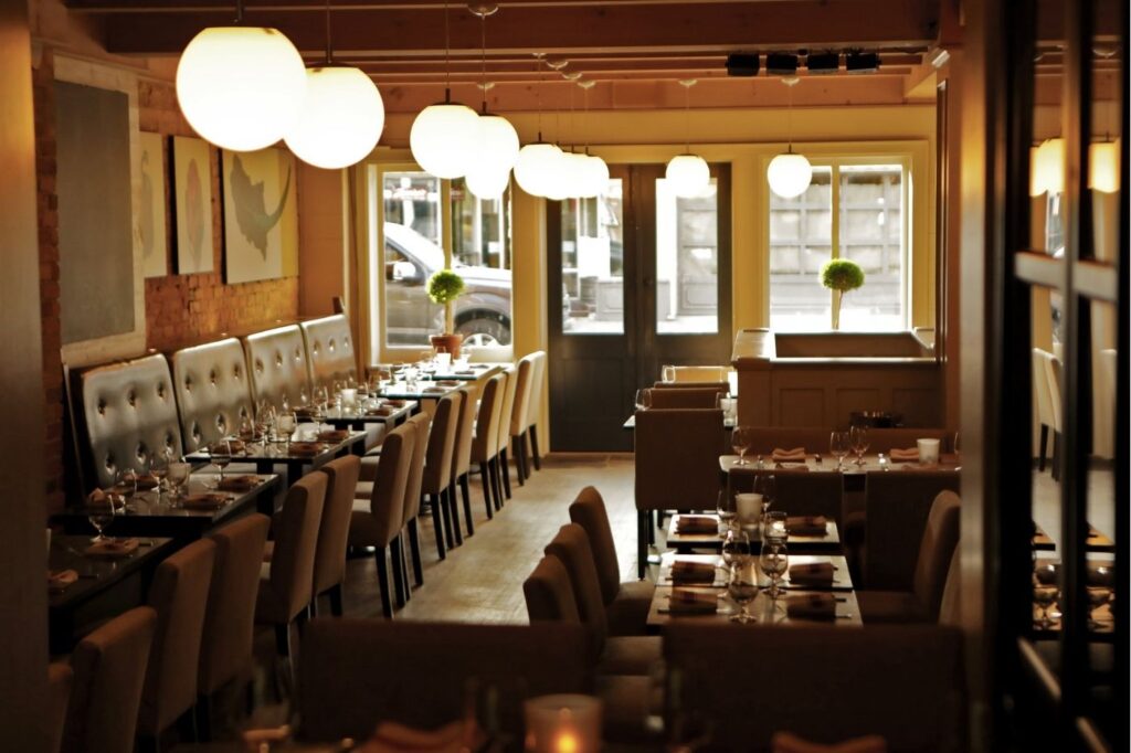 Interior of Fabbrica Restaurant in Thornbury