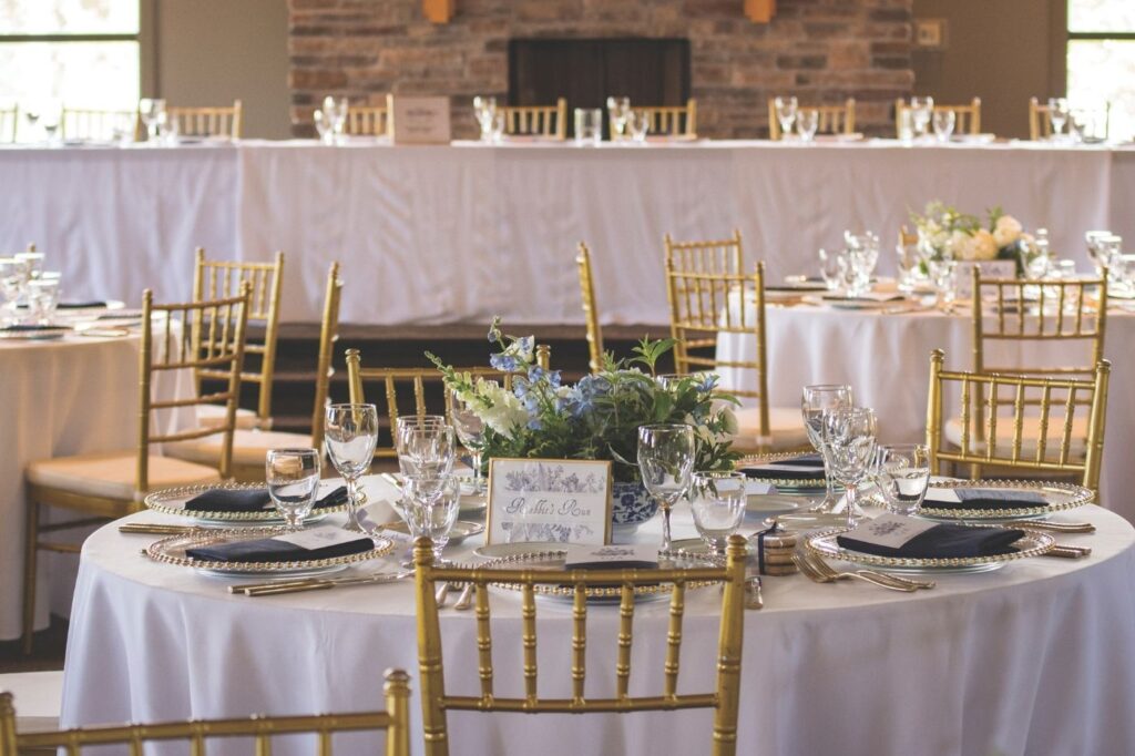 Wedding reception space at Toronto Ski Club